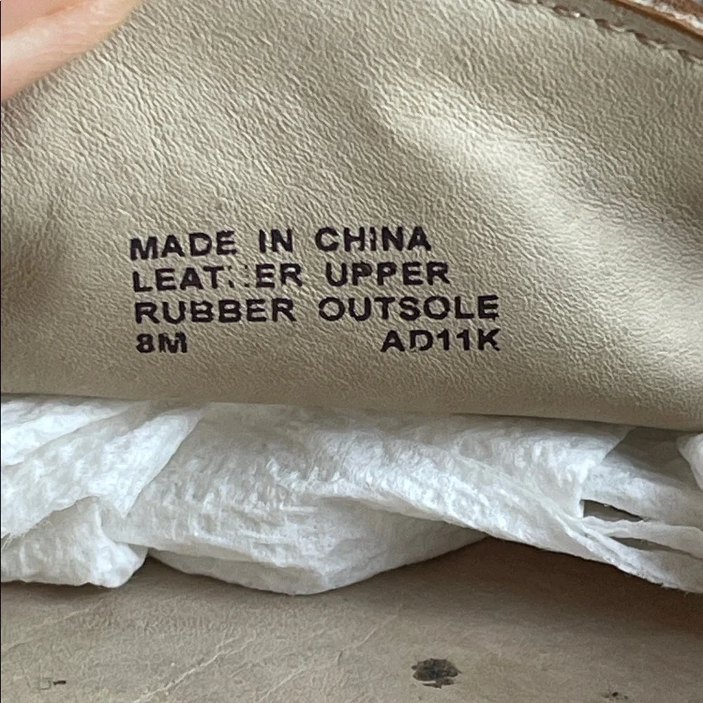 MICHAEL KORS Genuine Leather Loafers | Size 8 | Cognac Tan Luxe | Gold Accents - Picture 3 of 8